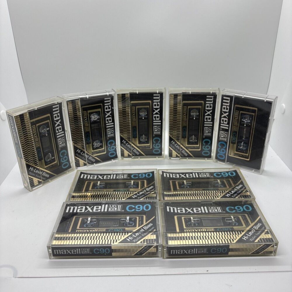 Lot 9 Maxell UD XL II C90 Cassette Tape  Type II High Bias Japan Mixed Lot (5 J)